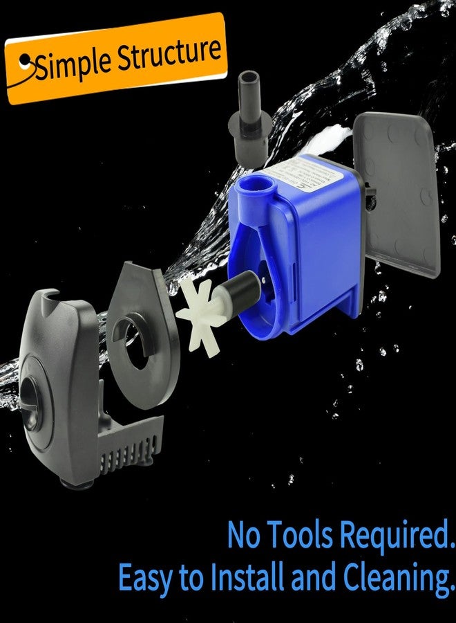 Conquerall CHA-450 140GPH 550L/H AC 110V Submersible Pump 8W for Fish Tanks, Water Features, Ponds, Aquariums, Fountains, Statues, Backyard Fountains, Pump Hydroponics, and Pet Waterers - Image 5